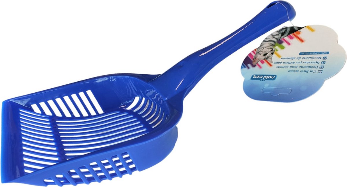 Productfoto 1 van Nobleza Kattenbakschep - Groot schep voor kattenbak - Kunststof - Blauw - Maat M