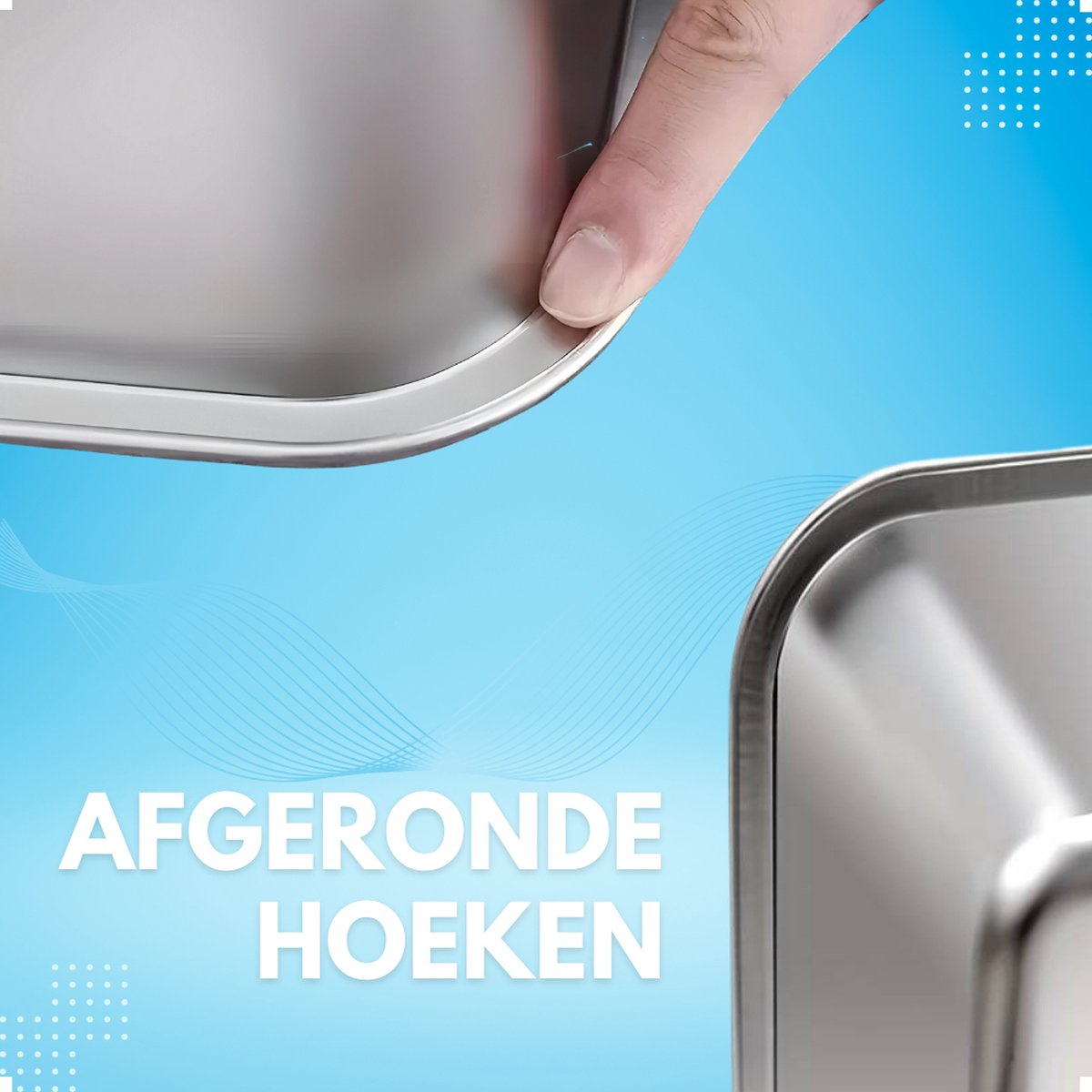Miniatuur van productfoto 3 van Hygiënische Aluminium Kattenbak - Grote Kattenbak van Aluminium - Maine Coon - Open Kattenbak XXL (60 x 40 x 15)