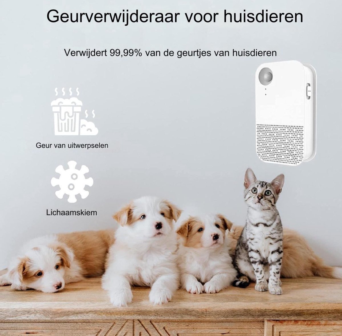 Miniatuur van productfoto 2 van Kattenbak ontgeurder - Kattentoilet-deodorator - Geurverwijderaar voor huisdieren - Neutralisator - Voor alle soorten kleine ruimtes, koelkast, badkamer, batterij niet inbegrepen (A05)