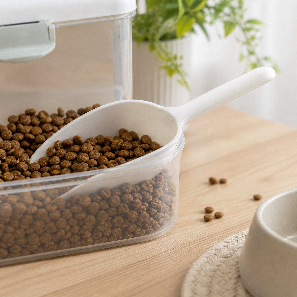 Productfoto 1 van HuisdierPaleis Kattenbak - Voerschep - 512 ml - Wit - Grote Kunststof Schep voor Kattenvoer, Hondenvoer en Kattenbakvulling