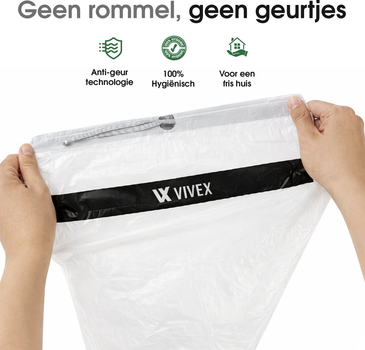 Miniatuur van productfoto 2 van Vivex® Automatische Kattenbakzakken - 10 rollen - extra stevig - voor Vivex® Zelfreinigende Kattenbak - 15 stuks per rol - 150 zakken