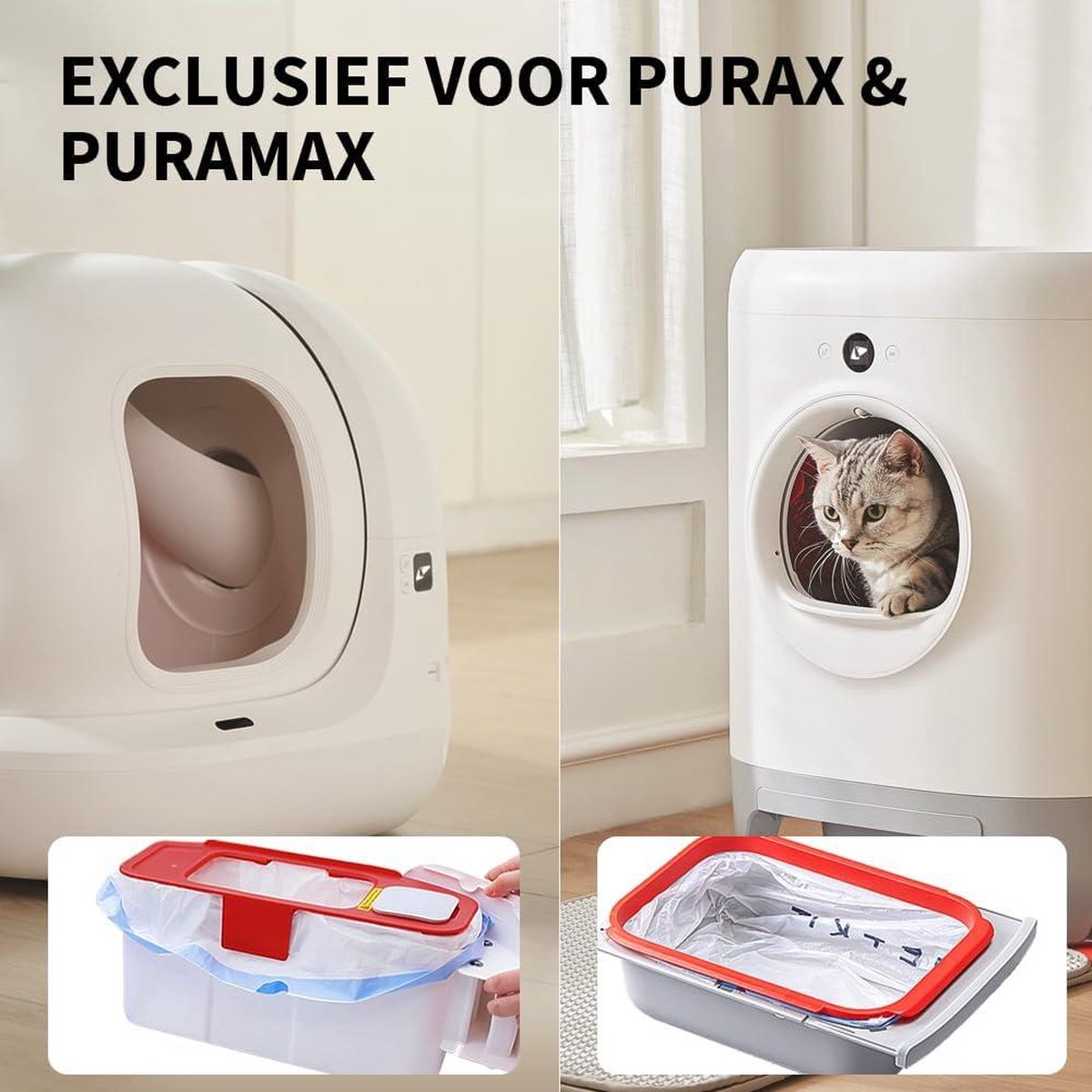 Miniatuur van productfoto 8 van Trash Bag for Litter Box - 5 Rolls x 20 (100 Pieces) for Pura Max 2 and Pura X