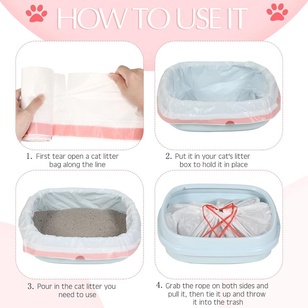Miniatuur van productfoto 2 van Kattenbakvoeringen voor XXL Kattenbakken met Massagehandschoen - 30 Stuks, Dikker en Duurzaam