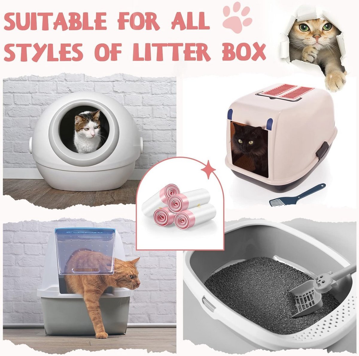 Miniatuur van productfoto 3 van Kattenbakvoeringen voor XXL Kattenbakken met Massagehandschoen - 30 Stuks, Dikker en Duurzaam