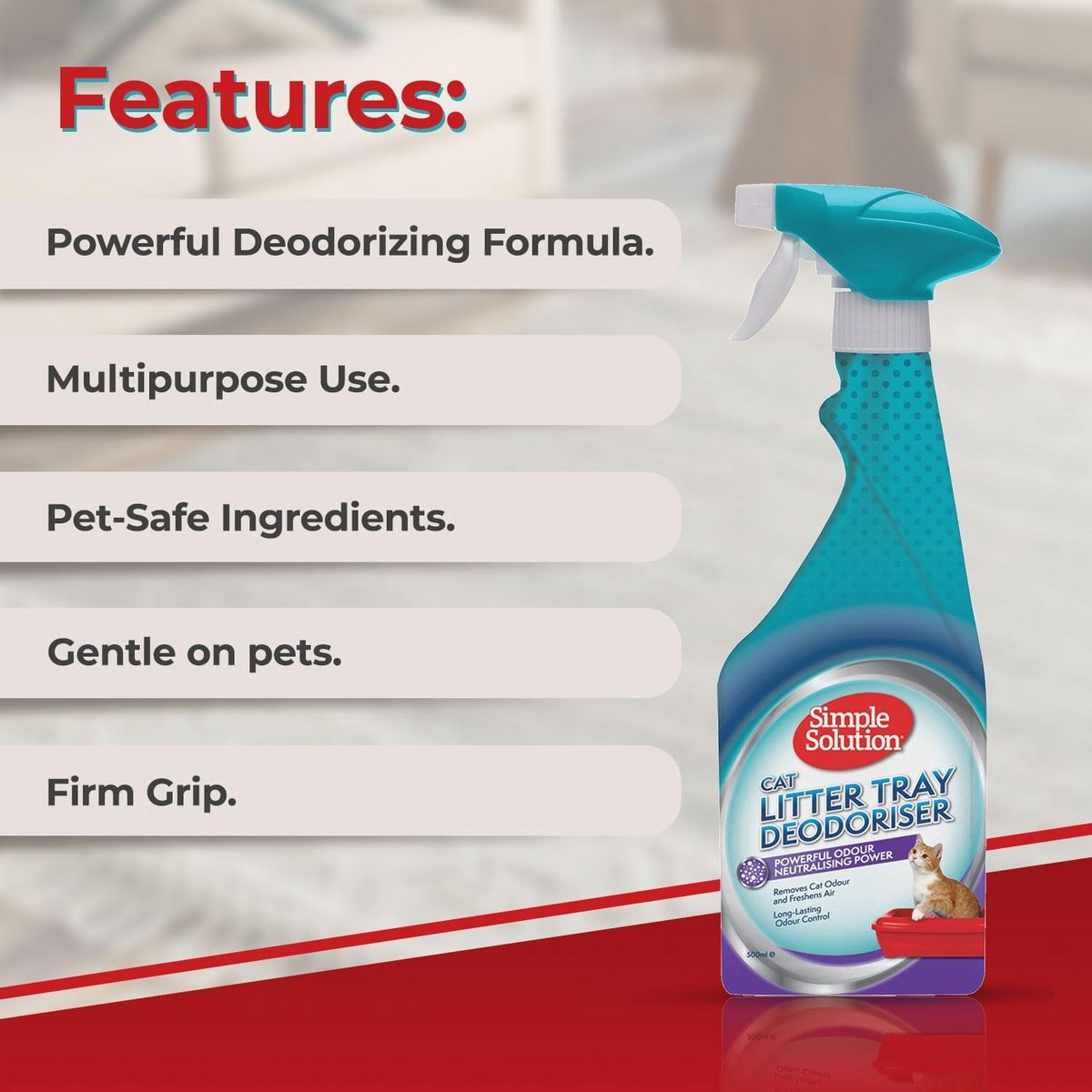Miniatuur van productfoto 4 van Kattenbak Geurverwijderaar met Enzymatische Reiniging, 500 ml