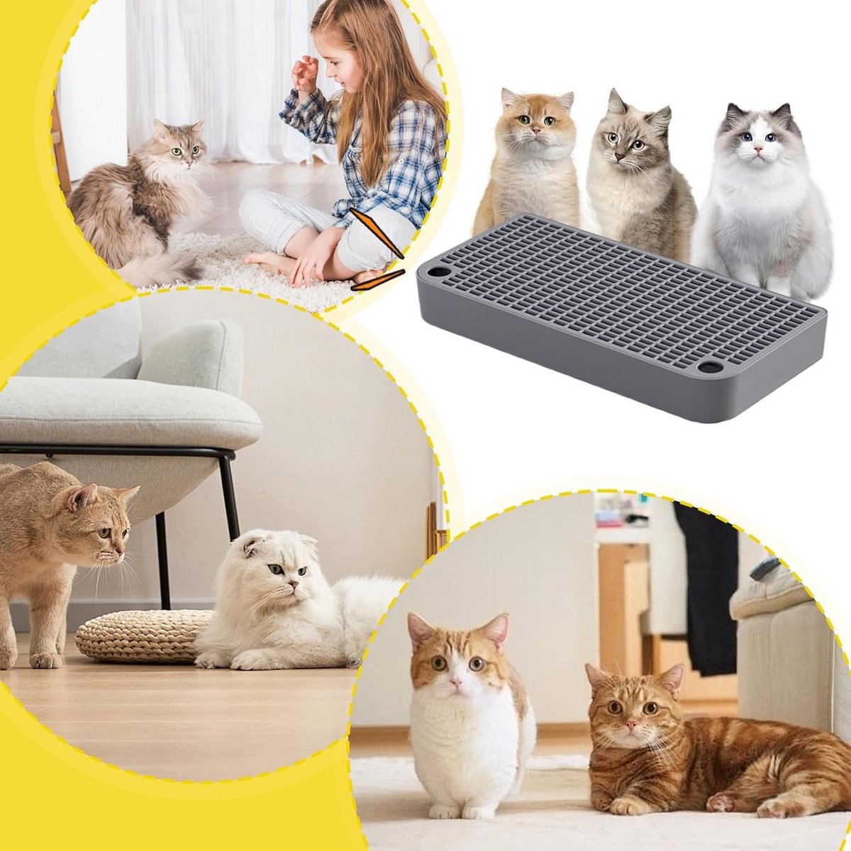 Miniatuur van productfoto 4 van Kattenbak Opstapje met Grindvangmat - Voorkom Strooisel in Huis