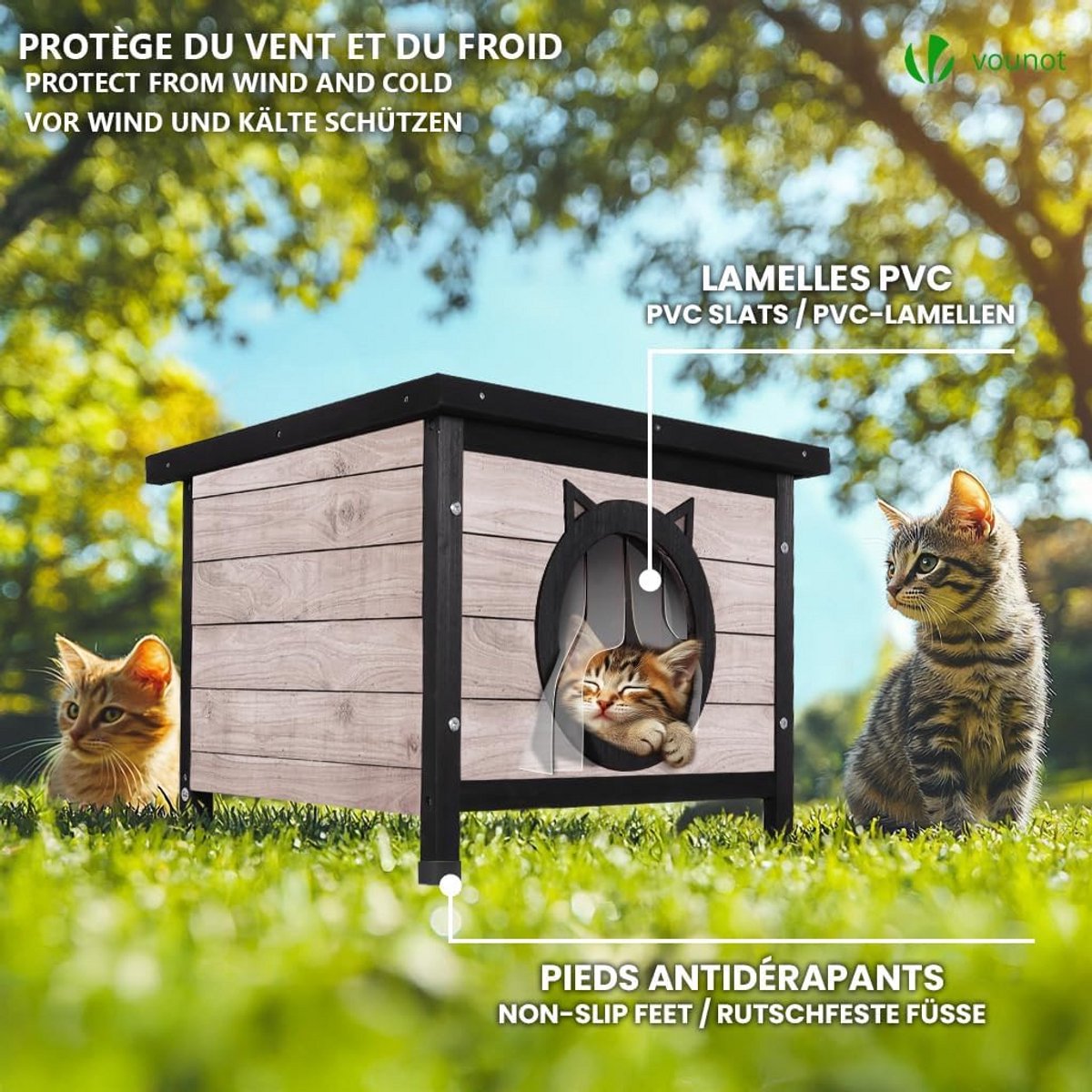 Productfoto 1 van Kattenbak Kast - Kattenhuis met Deuren - Katten Meubel Ombouw - Kattenkast - Kattenruimte meubelstuk