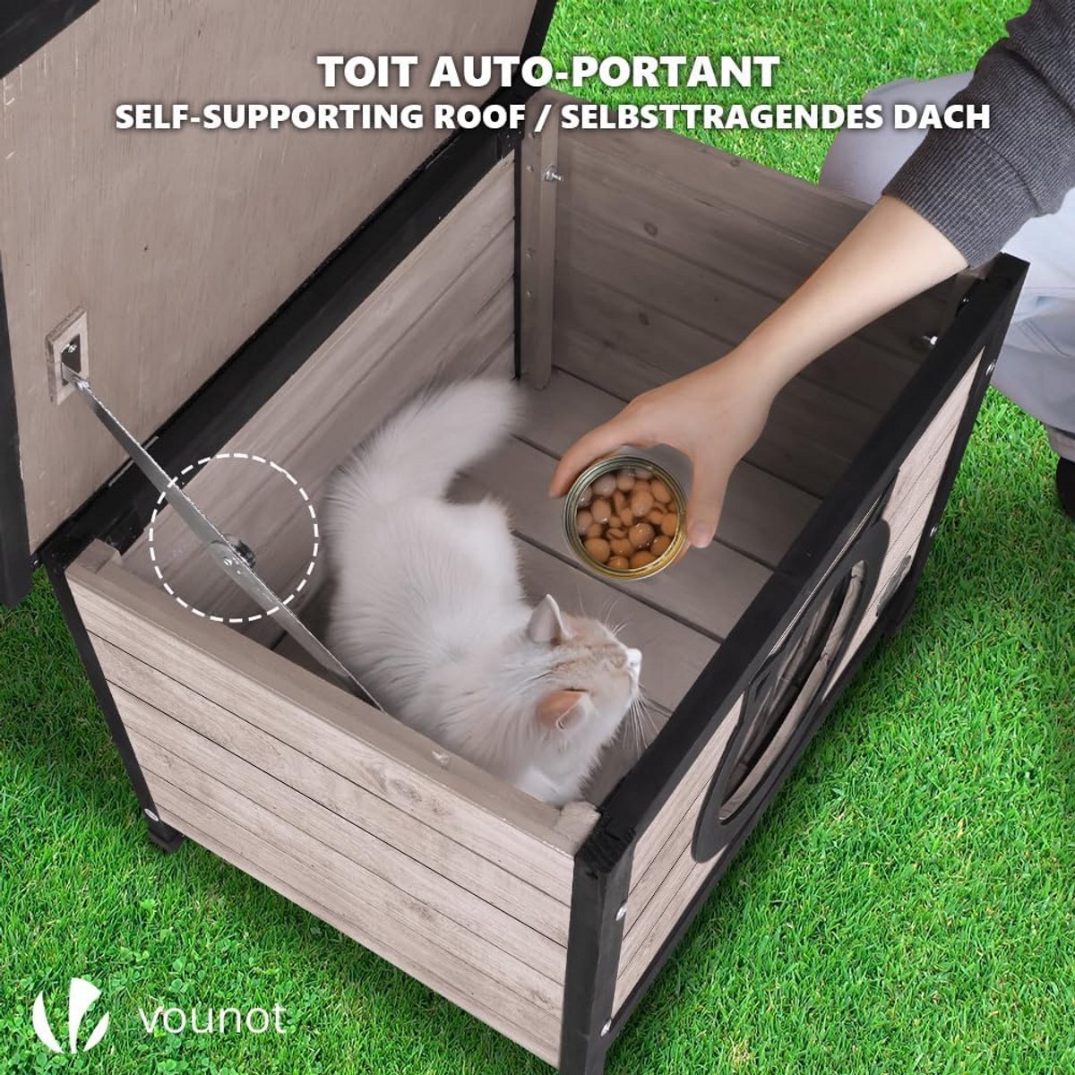 Miniatuur van productfoto 5 van Kattenbak Kast - Kattenhuis met Deuren - Katten Meubel Ombouw - Kattenkast - Kattenruimte meubelstuk