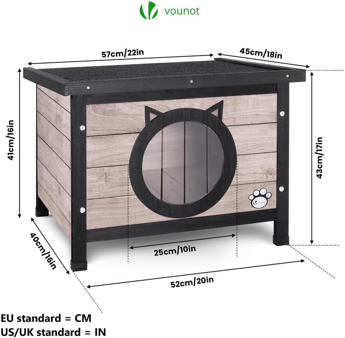 Miniatuur van productfoto 6 van Kattenbak Kast - Kattenhuis met Deuren - Katten Meubel Ombouw - Kattenkast - Kattenruimte meubelstuk