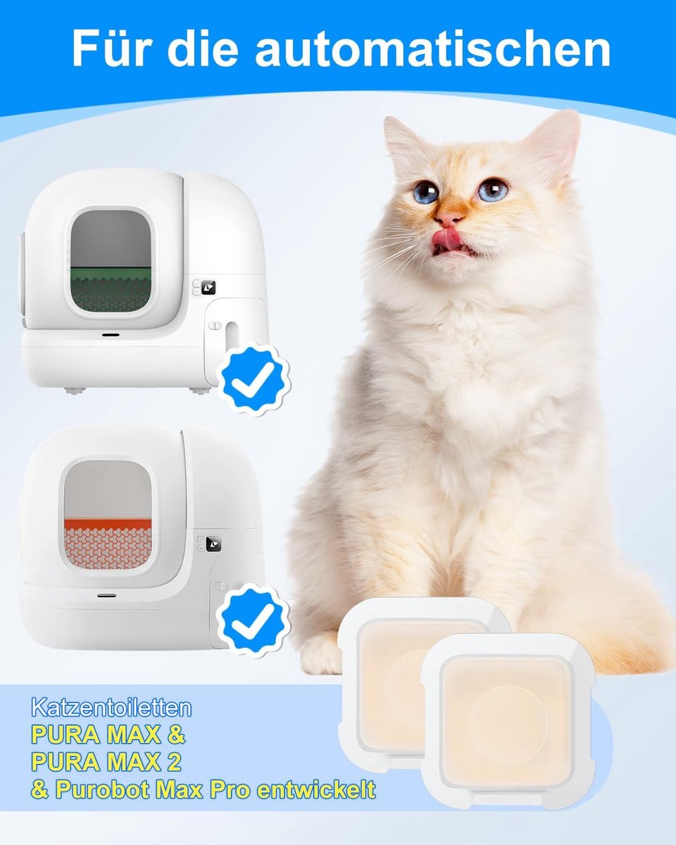 Miniatuur van productfoto 3 van Geurvernietiger voor kattenbak - Geurcontrole - Frisse Lucht - Zelfreinigend ontwerp - 4 stuks - Wit