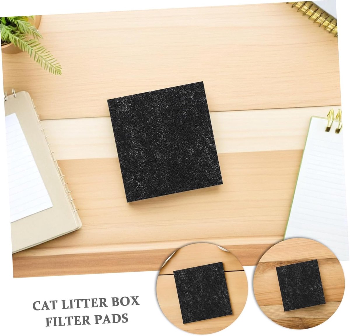 Miniatuur van productfoto 4 van Kattenbakmatten - Kattenbak Absorber - Geur Neutraliseren - Actieve Koolstof - 9 Stuks - Zwart
