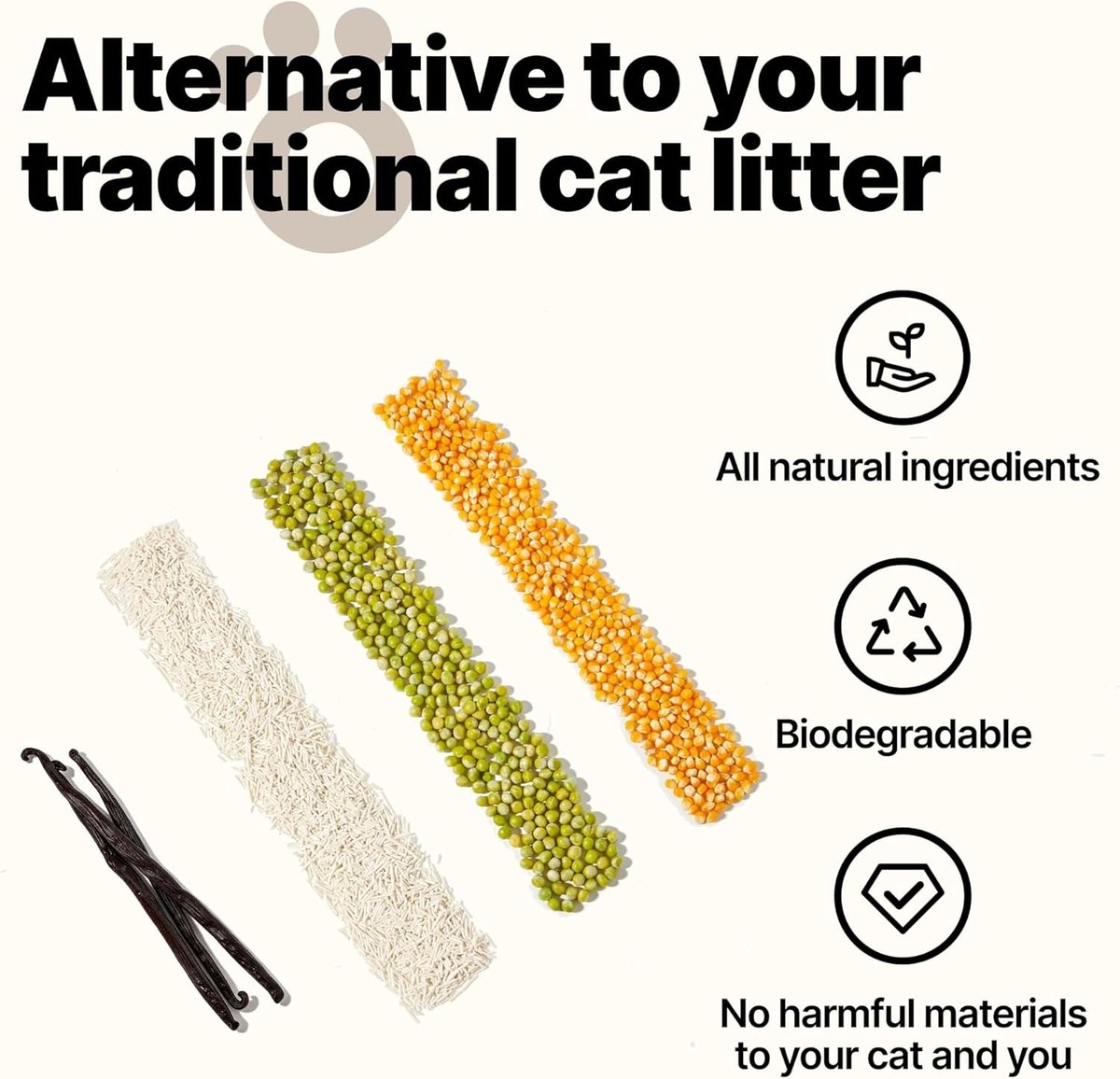 Miniatuur van productfoto 4 van Kattenbakvulling Tofu - Plantaardig Strooisel - Hygiënisch Huisdier - Snel Klontvormend - 36 kg - Natuurlijk