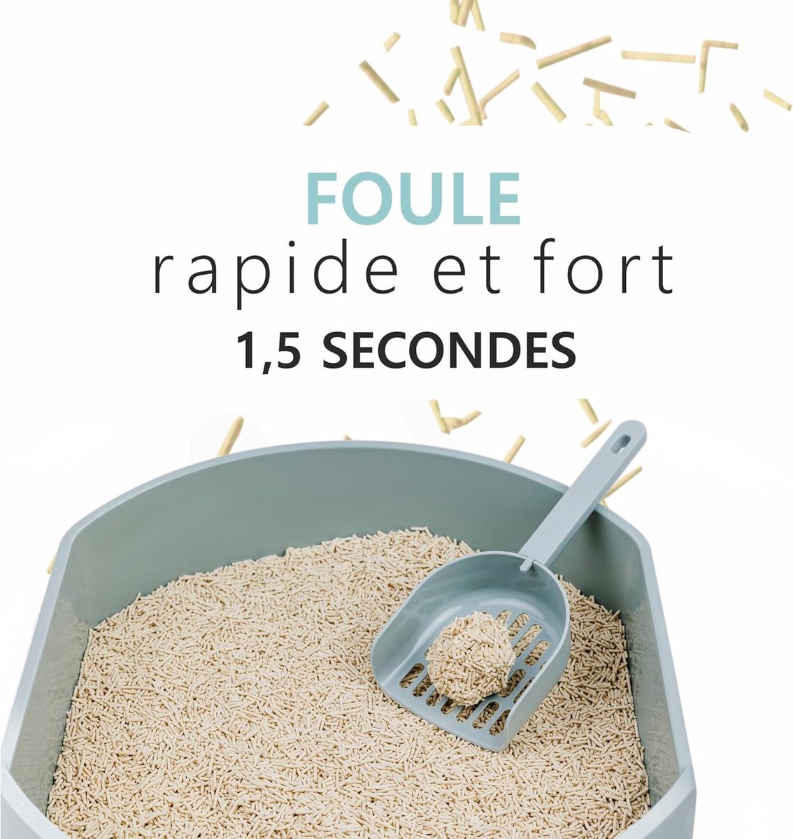 Miniatuur van productfoto 4 van Kattenbakvulling Tofu - Plantaardig Zand - Hygiënisch Huis - Stofarm en Snel Klontend - 6 l/25 kg - Natuurlijk