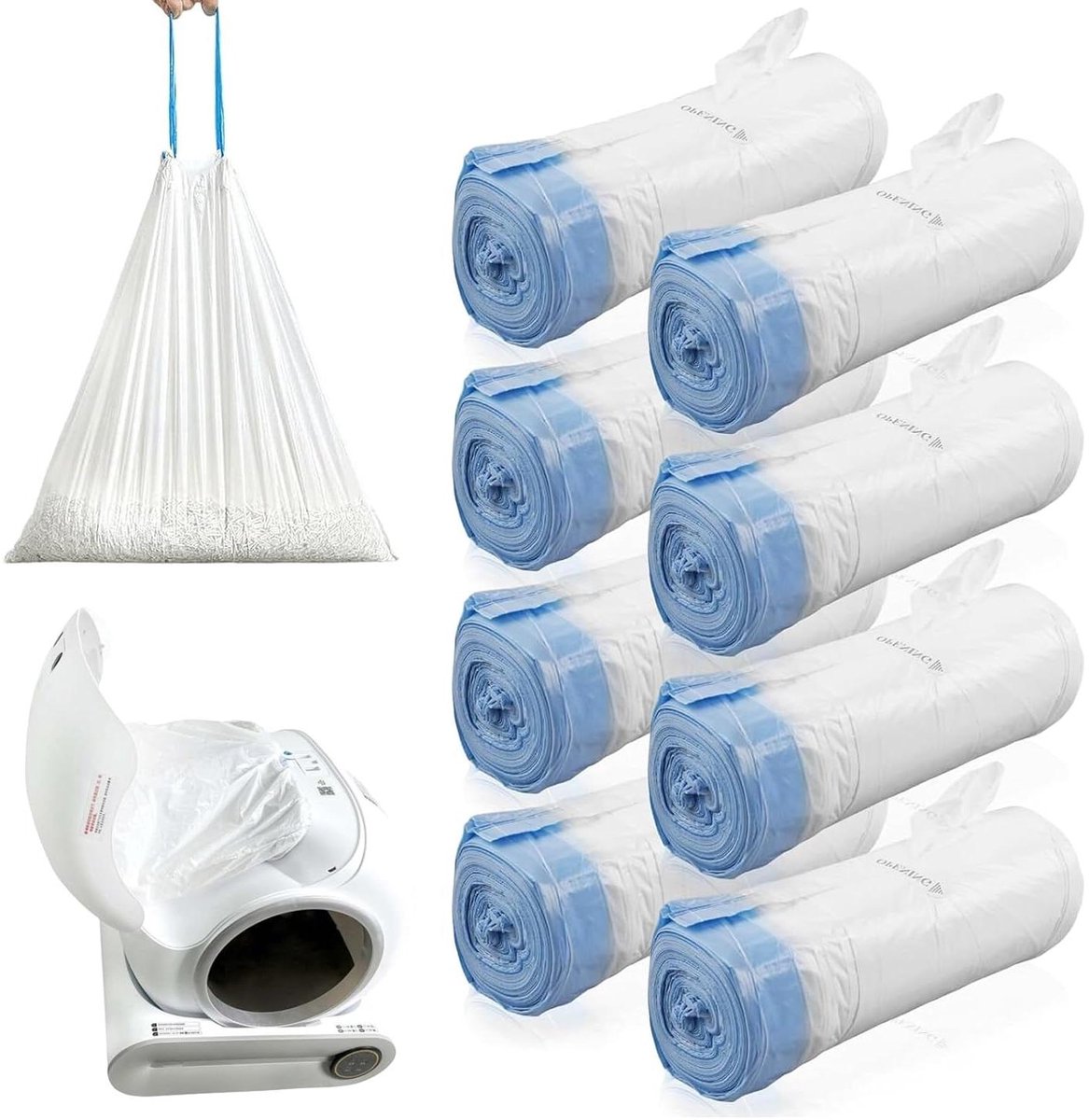 Miniatuur van productfoto 7 van Kattentoiletzakken - Blauw - Voor zelfreinigende kattenbakken - Krasbestendig - Voor Katten