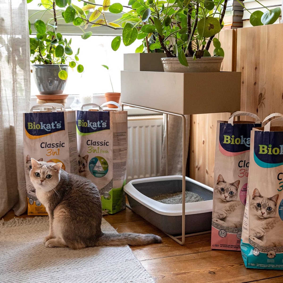 Productfoto 1 van Kattenbakvulling 3-in-1 - Klitvormende Korrels - Geur Neutraliseren - Drie Korrelgroottes - 10 Liter - Niet Van Toepassing