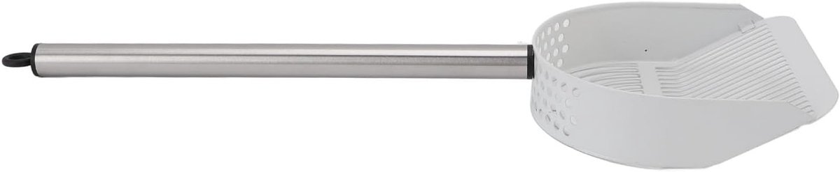 Miniatuur van productfoto 3 van Kattenbakschep Lange Steel - Huisdier Afvalschep - Kattenbak Reinigen - Roestvrij Staal Zeef - 40 cm - Wit