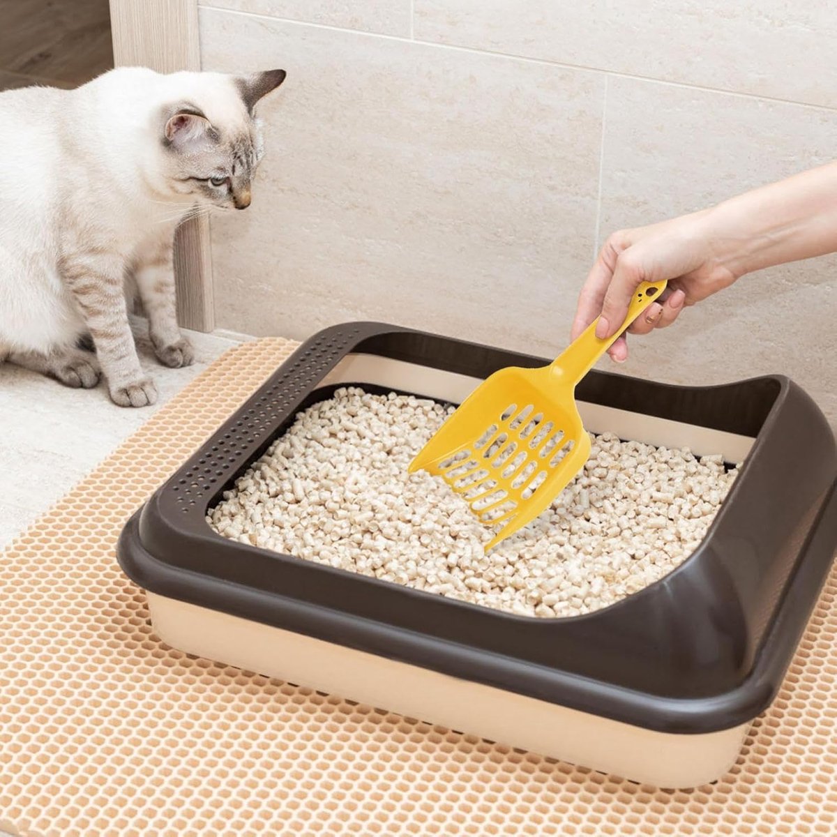 Miniatuur van productfoto 2 van Kattenbakschep - Kitten Pooper Lifter - Kattenbak Reinigen - Ruimtebesparend Ontwerp - 20 x 9 x 2.5 cm - Grijs