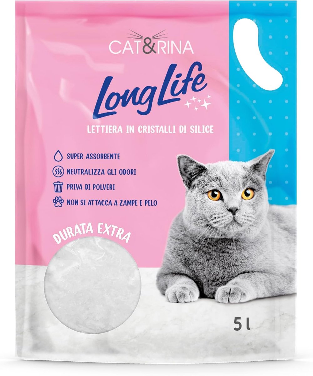 Miniatuur van productfoto 2 van Kattenbakvulling Kristallen - Silica Gel - Geur Neutraliseren - Stofvrij Absorberend - 2.3 kg - Transparant