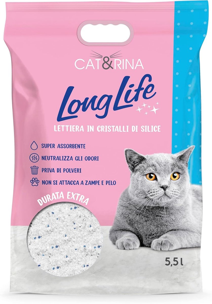 Miniatuur van productfoto 3 van Kattenbakvulling Kristallen - Silica Gel - Geur Neutraliseren - Stofvrij Absorberend - 2.3 kg - Transparant