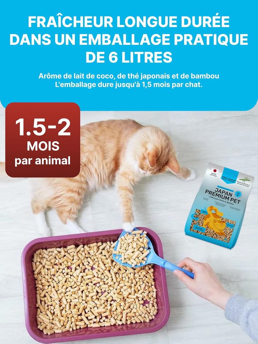 Miniatuur van productfoto 6 van Kattenbakvulling Klontvormend - Natuurlijk Grit - Geur Neutraliseren - Door Toilet Spoelbaar - 7 Liter - Natuurlijk