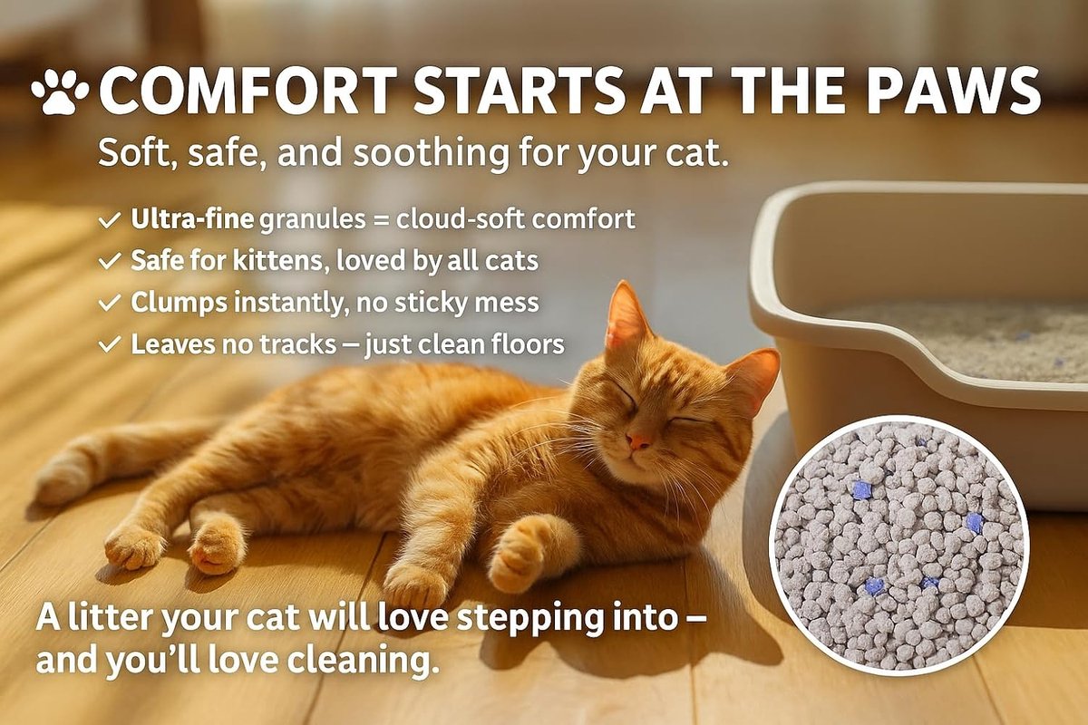Miniatuur van productfoto 4 van Kattenbakvulling Klontvormend - Kattenzand Baby Powder - Geur Neutraliseren - Met Blauwe Zeoliet - 12 kg - Blauw
