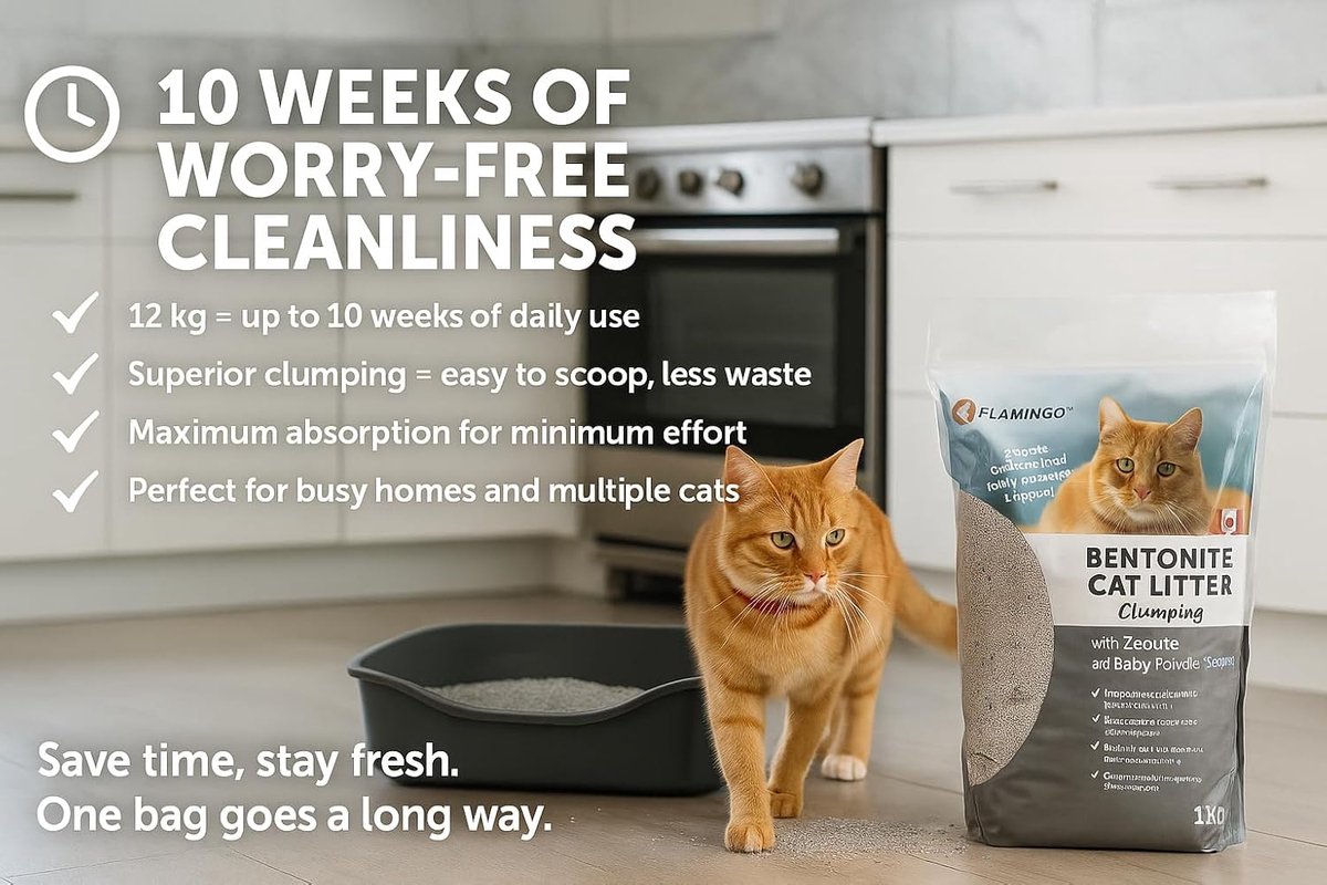 Miniatuur van productfoto 5 van Kattenbakvulling Klontvormend - Kattenzand Baby Powder - Geur Neutraliseren - Met Blauwe Zeoliet - 12 kg - Blauw