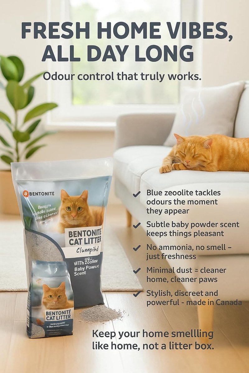 Miniatuur van productfoto 6 van Kattenbakvulling Klontvormend - Kattenzand Baby Powder - Geur Neutraliseren - Met Blauwe Zeoliet - 12 kg - Blauw